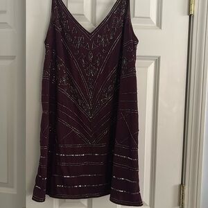 Free People sequined spaghetti strap dress - vintage-like size M